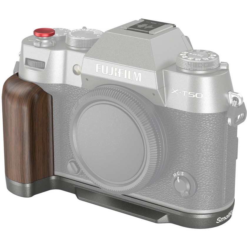 SmallRig 4736 Wooden L-Shape Grip for X-T50 (Charcoal Silver)