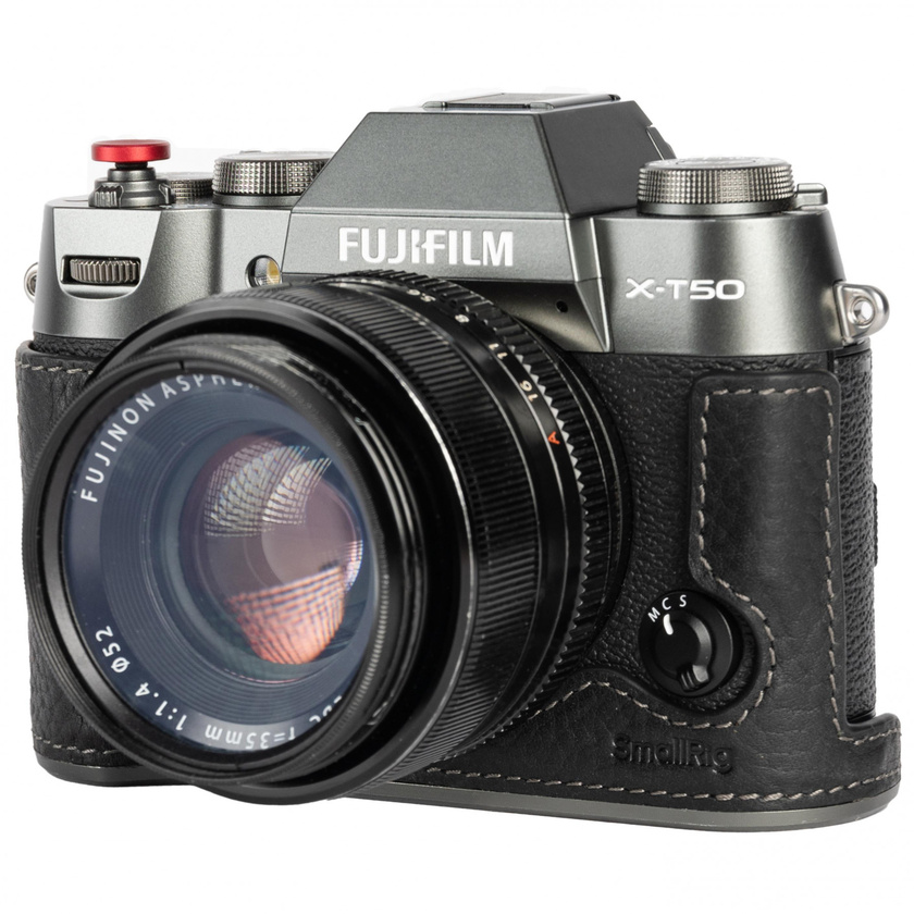 SmallRig 4709 Leather Half Case Kit for X-T50 (Black)
