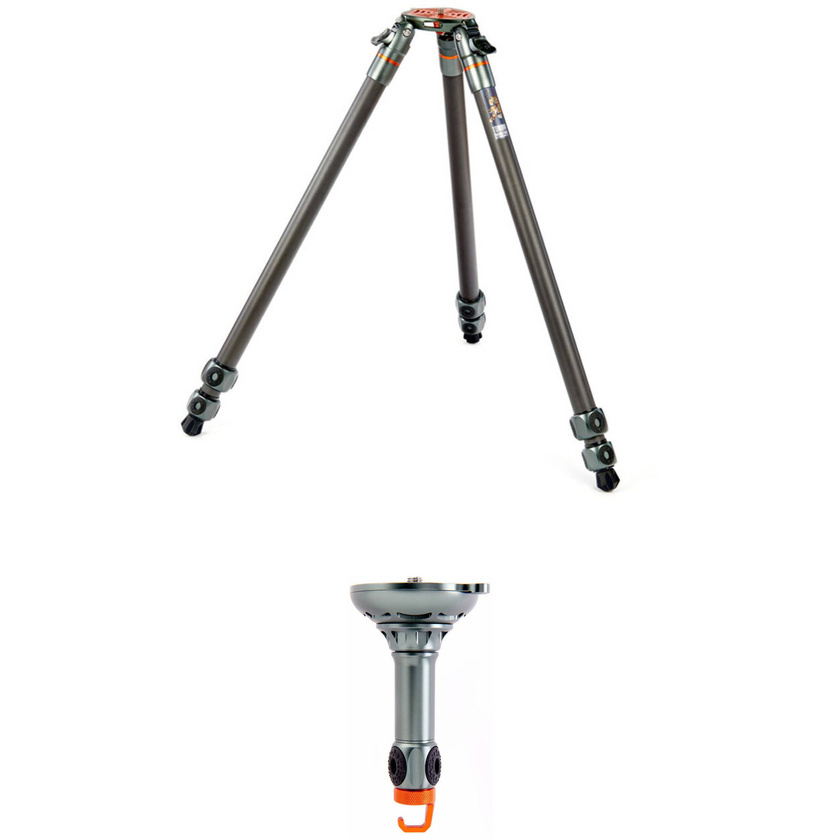 3 Legged Thing Legends Tommy 3-Section Carbon Fibre Hybrid Tripod Kit with 75mm Half Bowl Leveler