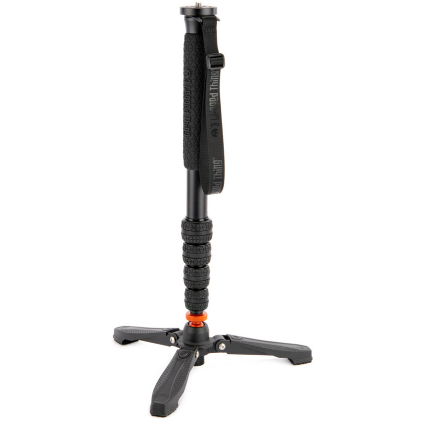 3 Legged Thing Taylor 2.0 5-Section Magnesium Alloy Monopod with DocZ Foot Stabilizer Kit (Darkness)