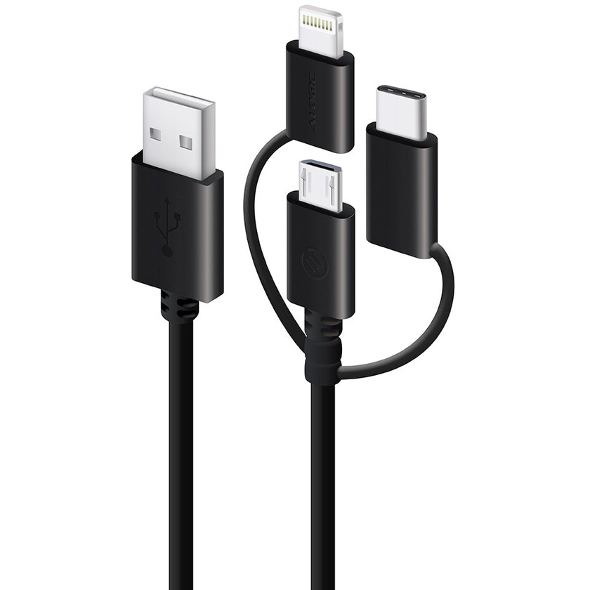Alogic 3-in-1 USB to Micro USB/Lightning/USB-C Cable (1m)