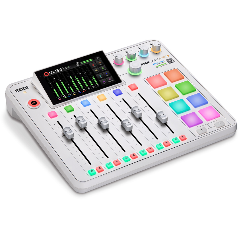 RODE RODECaster Pro II Integrated Podcast Production Studio (White)