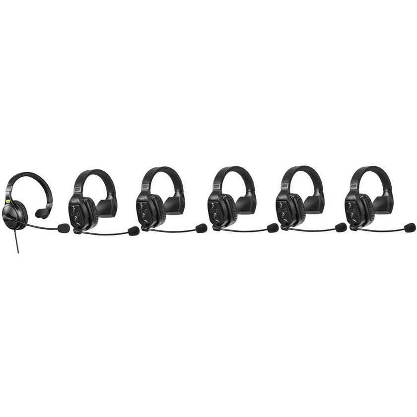 Saramonic WiTalk-WT6S 6-Person Wireless Intercom System with Single-Ear Remote Headsets (1.9 GHz)