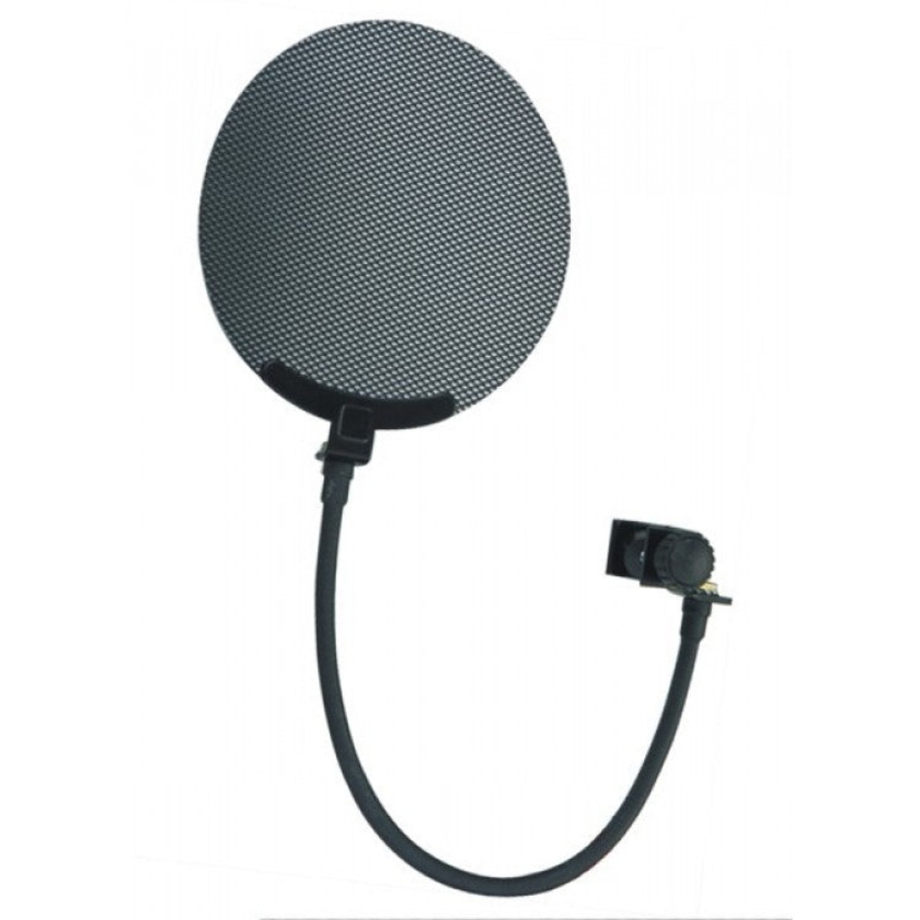 Proel Mic Mini Pop Shield on Gooseneck Fitting (Black)