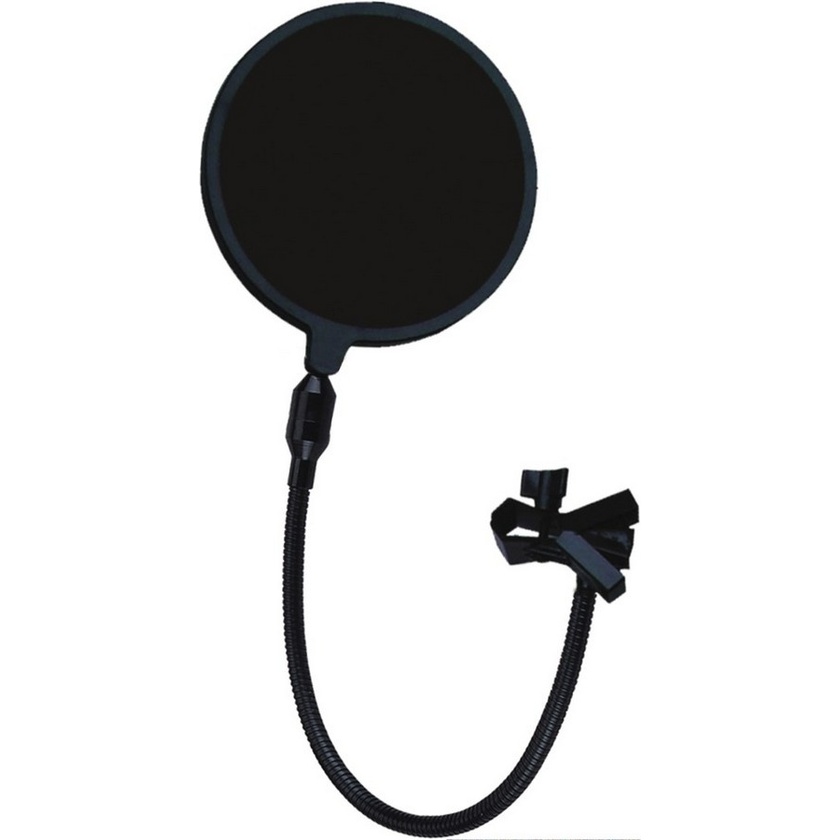 Proel Mic Pop Shield on Gooseneck Fitting with Case (Black)