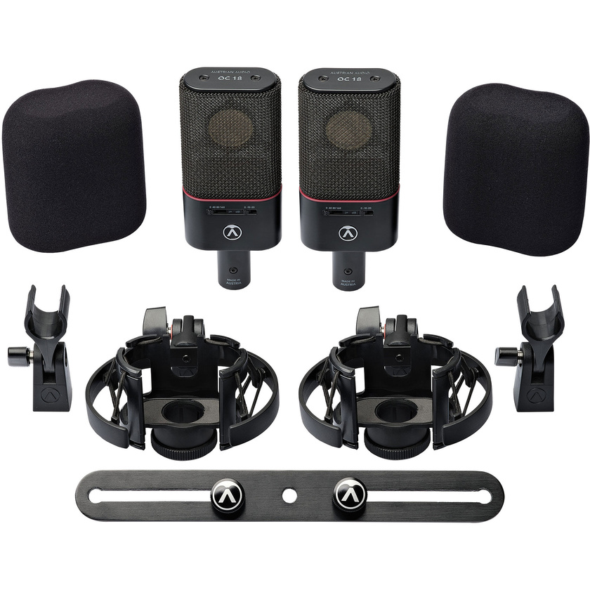 Austrian Audio OC18 Dual Set Large-Diaphragm Cardioid Condenser Microphones (Matched Pair)