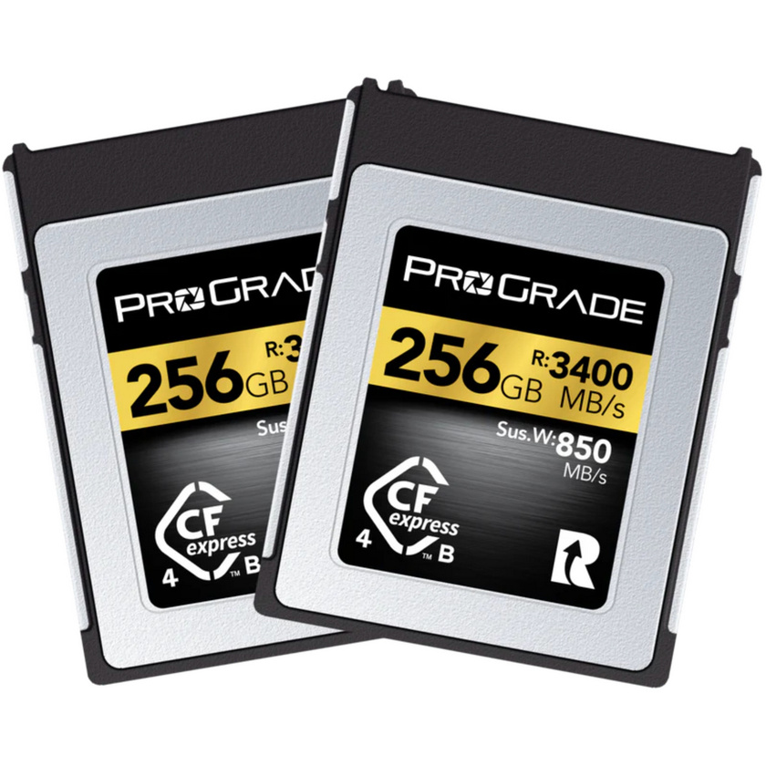 ProGrade Digital 256GB CFexpress Type B 4.0 Memory Card (Gold, 2-pack)