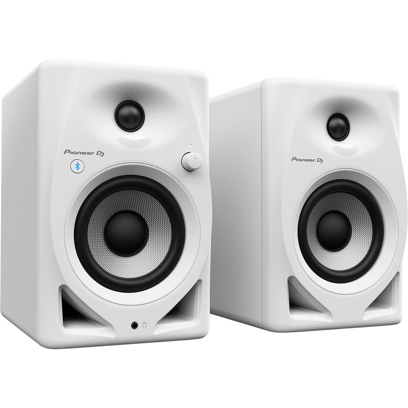 Pioneer DJ DM-40D-BT 4" Two-Way Active Desktop Monitor System with Bluetooth (Pair, White)