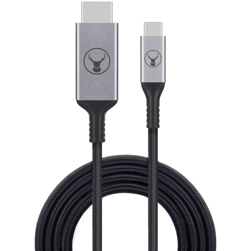 Bonelk USB-C to HDMI Long Life Cable (2.5m, Black/Space Grey)