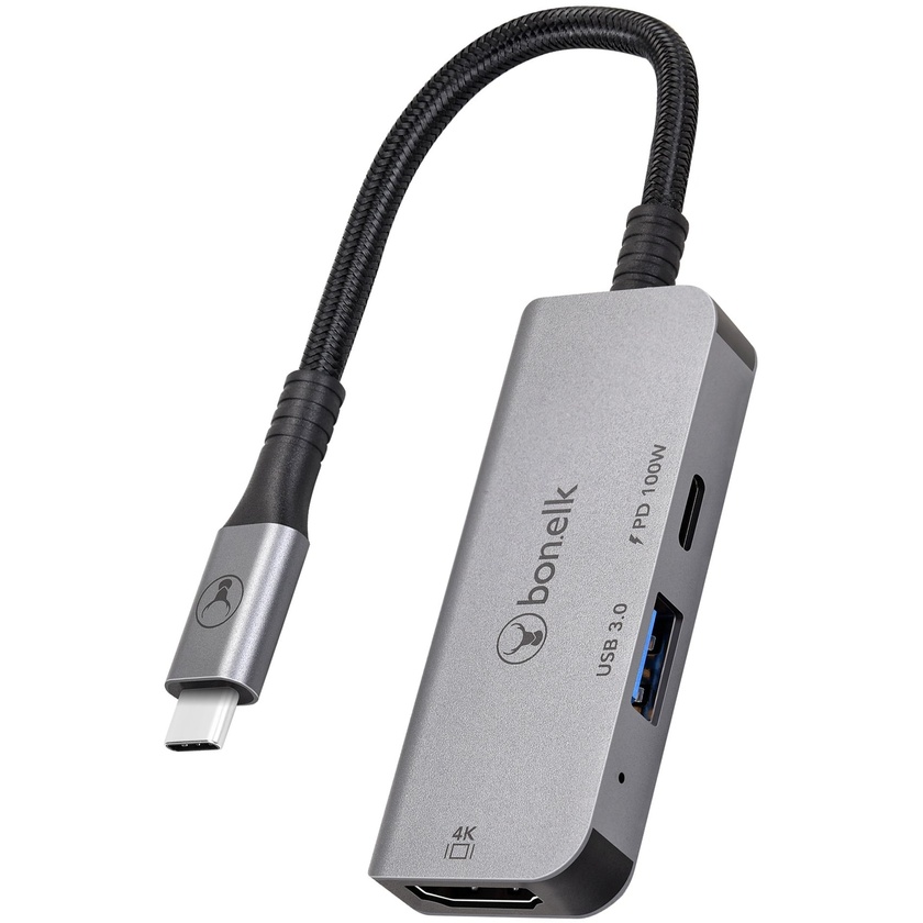 Bonelk Long-Life Series 3-in-1 Multiport Hub (Space Grey)