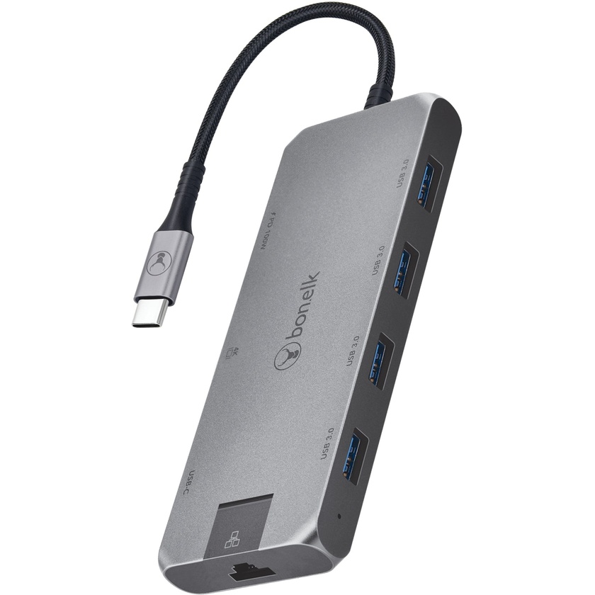Bonelk Long-Life USB-C to 8-in-1 Multiport Hub (Space Grey)