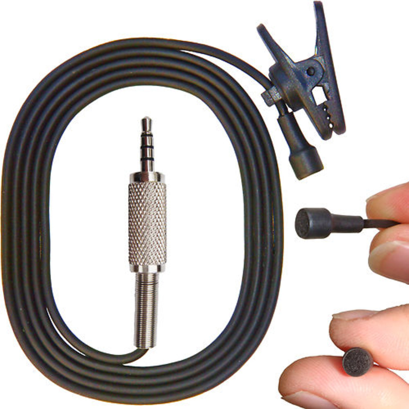 iPhone Clip-On Lapel Lavalier Condenser Microphone (Cardioid/12m)