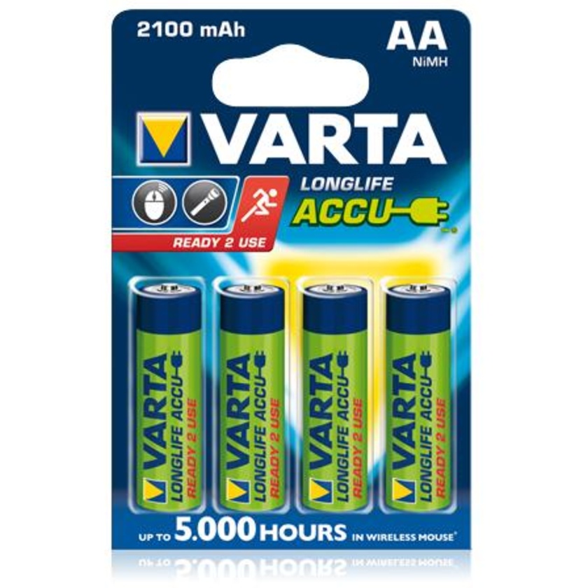 Varta Ready 2 Use Longlife Accus AA 2100 mAh (4 Pack)