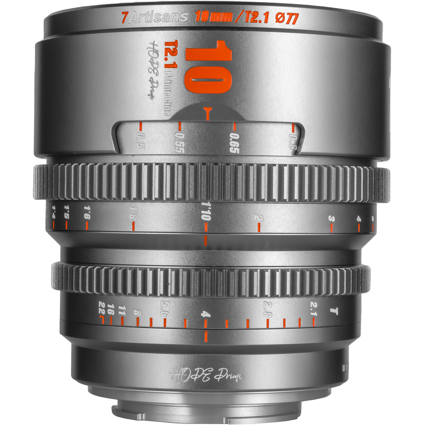 7Artisans HOPE 10mm T2.1 Cine Lens (MFT Mount, Grey)