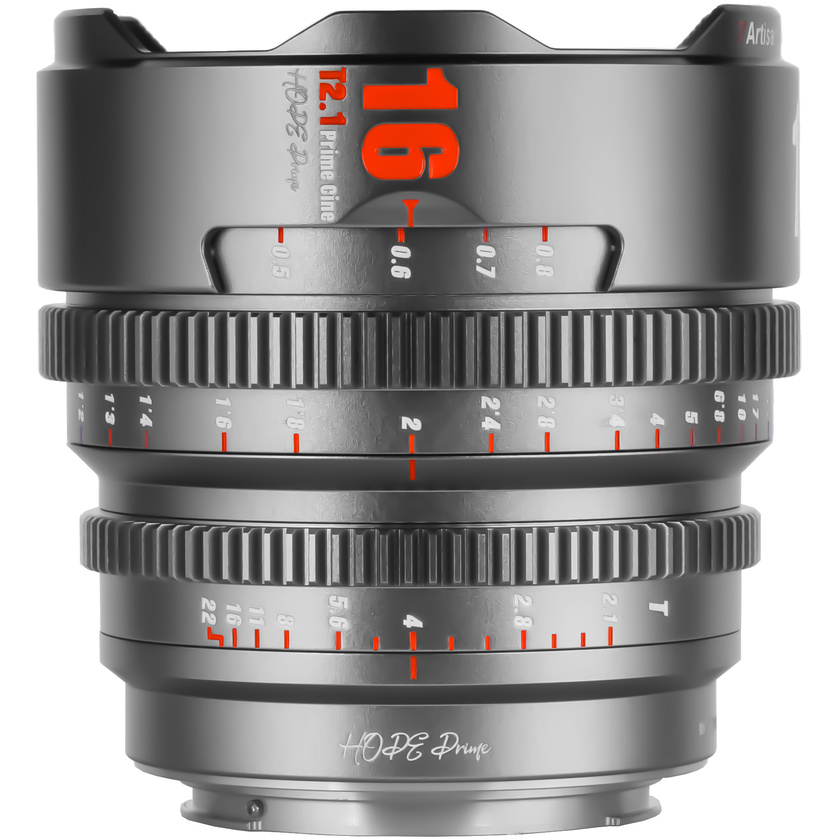 7Artisans HOPE 16mm T2.1 Cine Lens (MFT Mount, Grey)