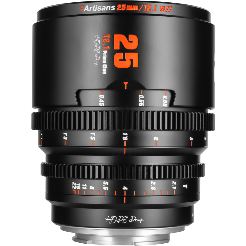 7Artisans HOPE 25mm T2.1 Cine Lens (E Mount, Black)