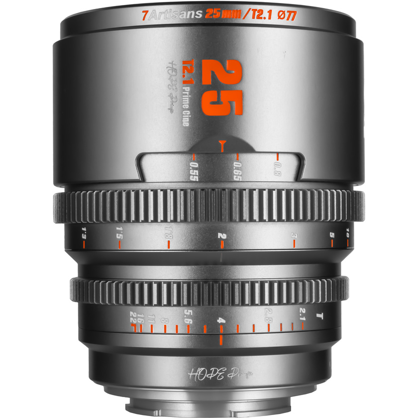7Artisans HOPE 25mm T2.1 Cine Lens (X Mount, Grey)