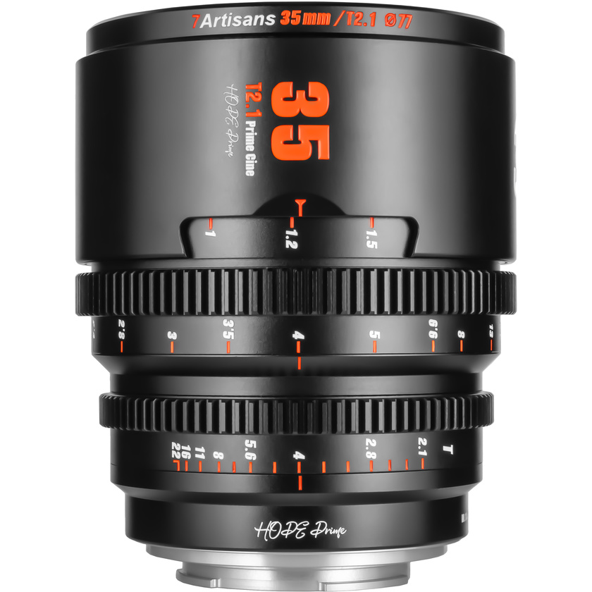 7Artisans HOPE 35mm T2.1 Cine Lens (RF Mount, Black)