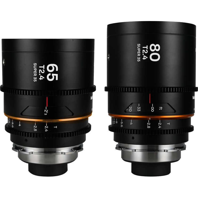 Laowa Nanomorph 65mm & 80mm T2.4 1.5X S35 2 Lens Bundle (ARRI PL/Canon EF, Amber)