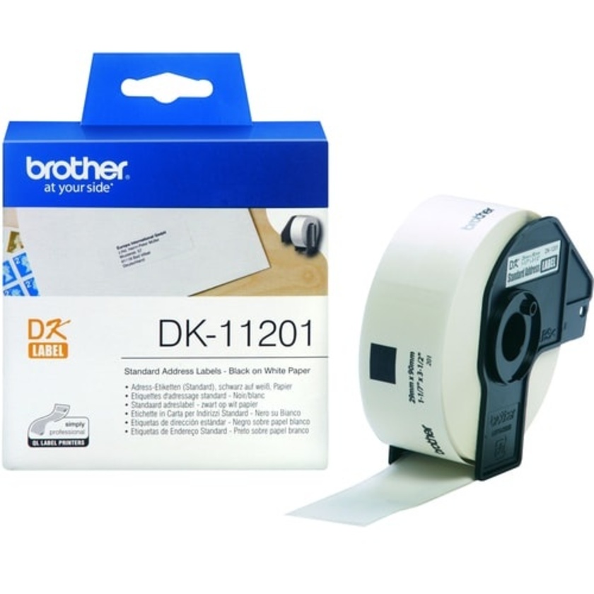 Brother DK11201 Die-Cut Standard Address Label (White, 400 Labels, 1.1 x 3.5", Single Pack)