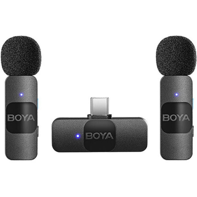 BOYA BY-V20 Ultracompact 2-Person Wireless Microphone System with USB-C Connector (2.4 GHz)