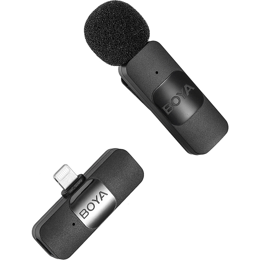 BOYA BY-V1 Ultracompact Wireless Microphone System with Lightning Connector for iOS (2.4 GHz)