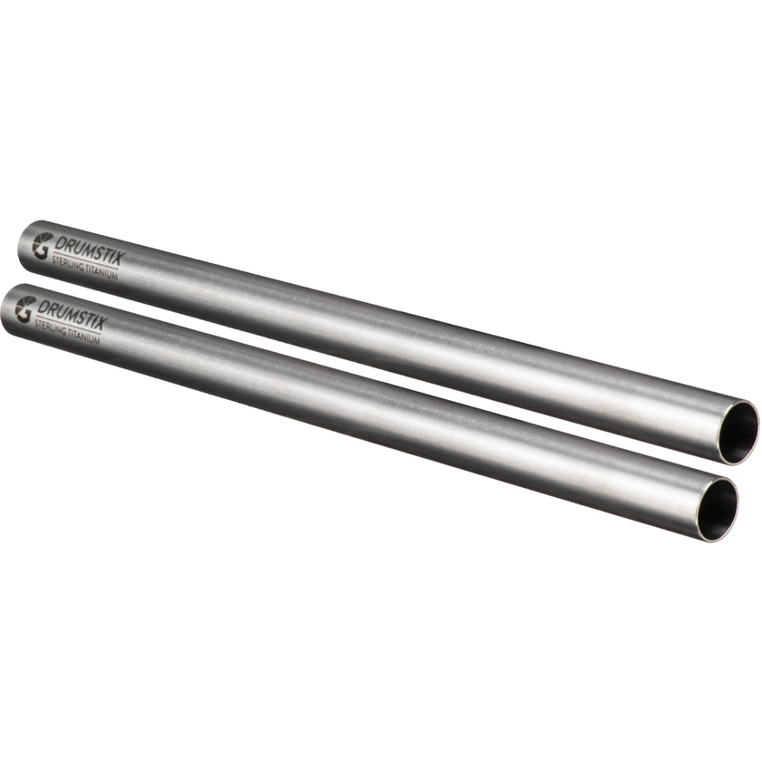 Bright Tangerine Drumstix 15mm Sterling Titanium Support Rods (15", Pair)