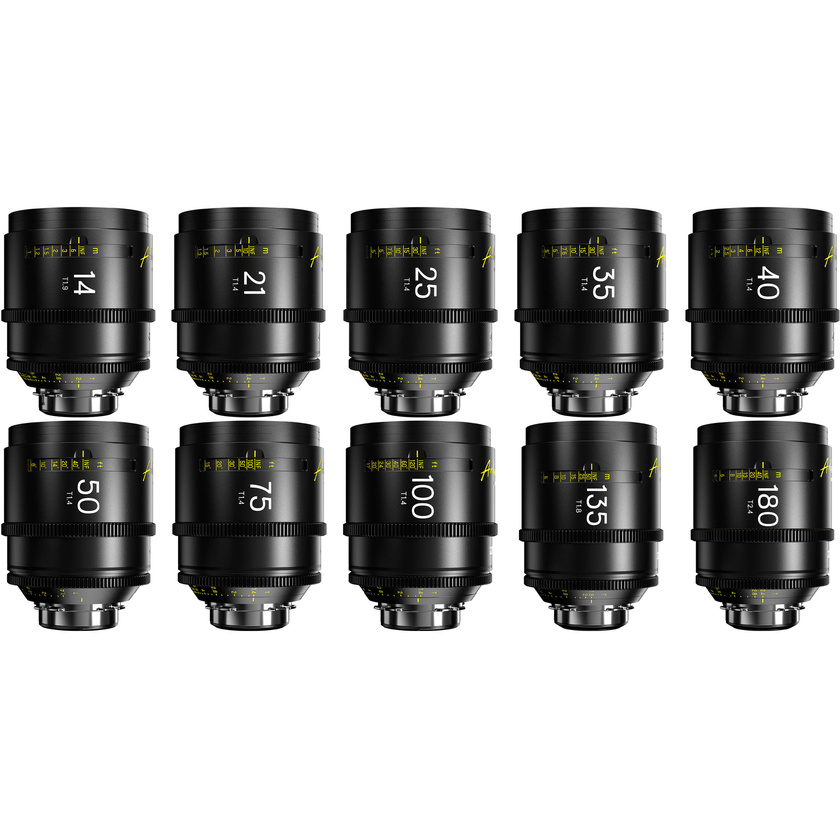 DZOFilm Arles FF/VV 10-Lens 14/21/25/35/40/50/75/100/135/180mm Set (ARRI PL)