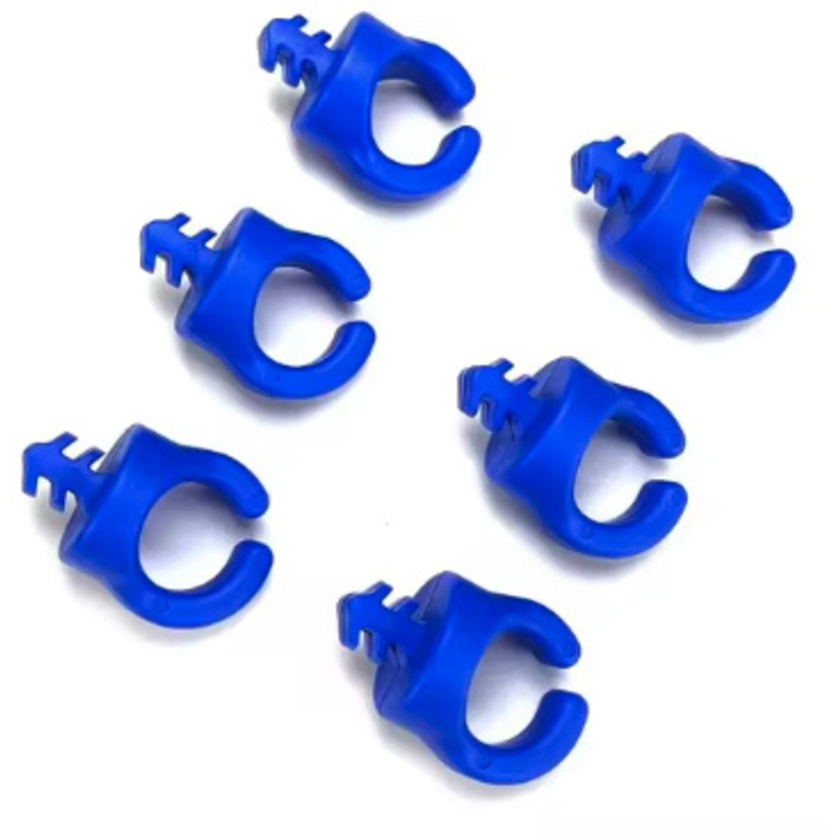 Titan 1/4"-20 Cable Management Clips (6 Pack, Blue)
