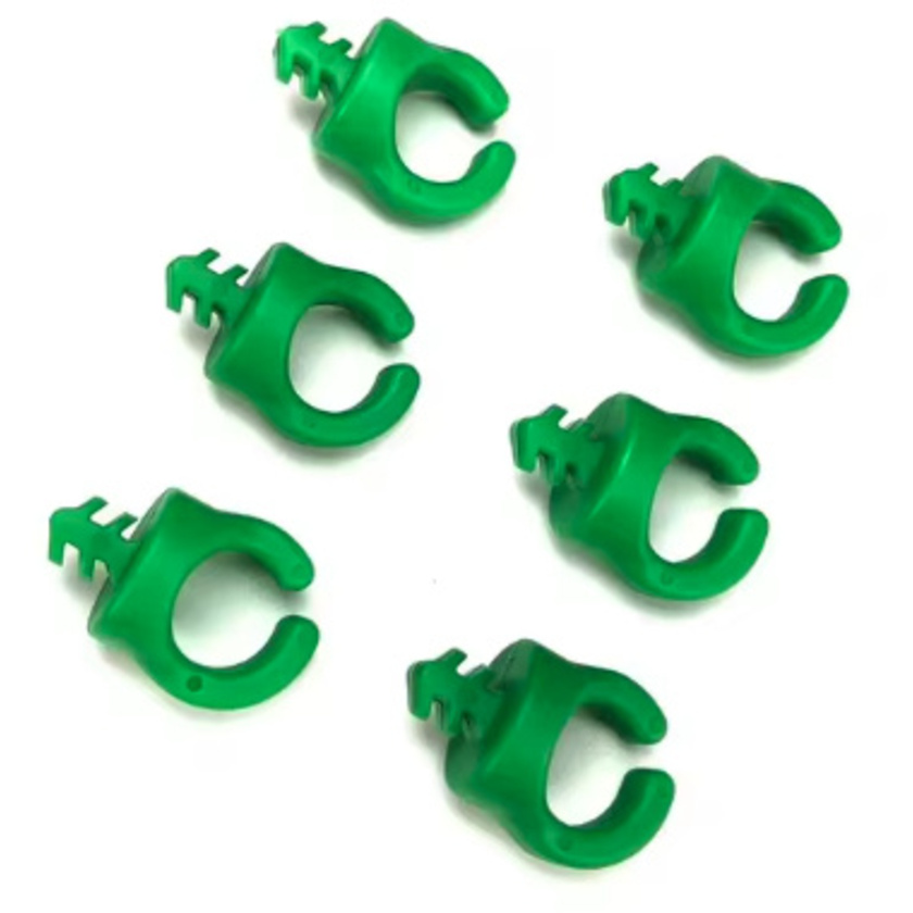 Titan 1/4"-20 Cable Management Clips (6 Pack, Green)
