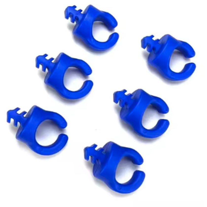 Titan 3/8"-16 Cable Management Clips (6 Pack, Blue)