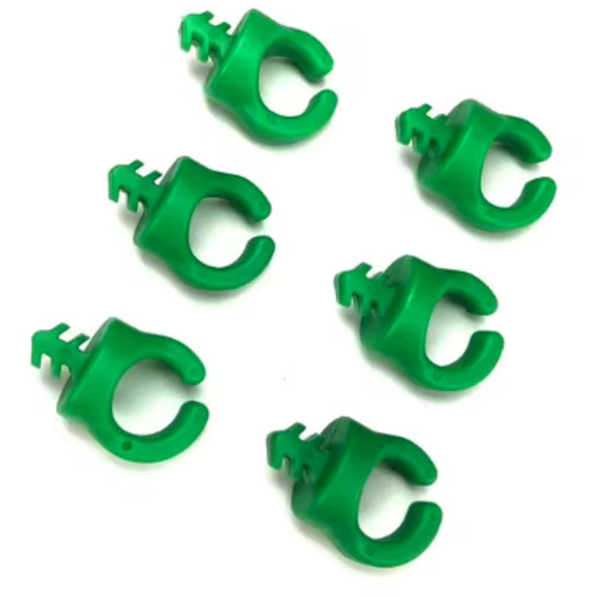 Titan 3/8"-16 Cable Management Clips (6 Pack, Green)
