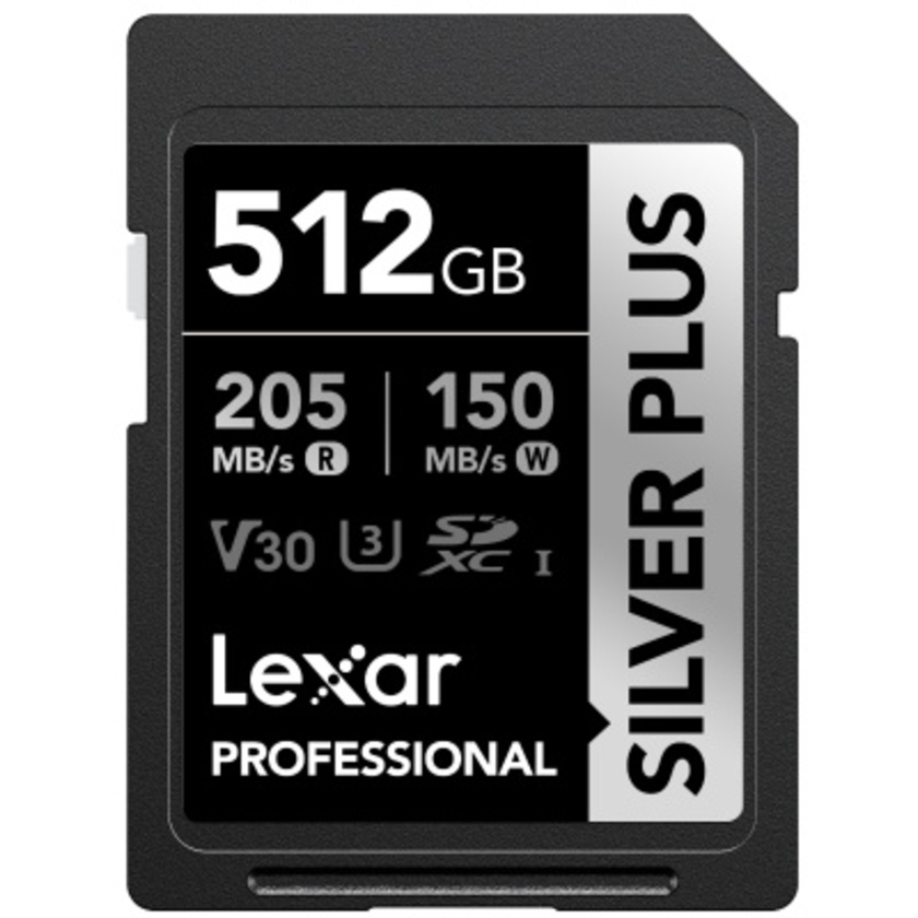 Lexar Professional 512GB SILVER PLUS SDXC UHS-I Card