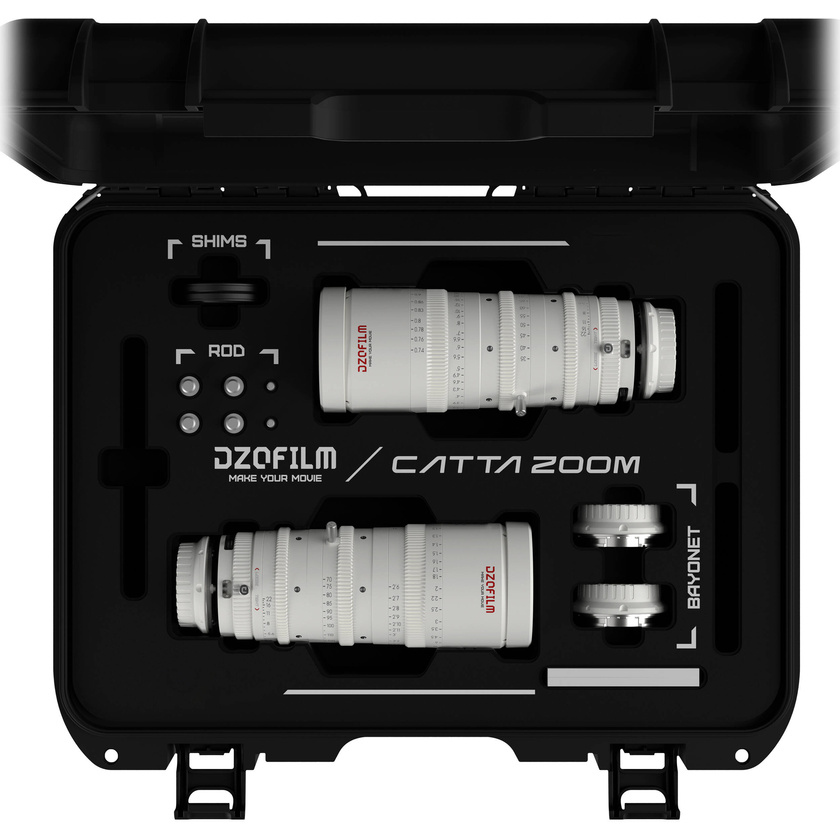 DZOFilm Catta FF 18-35/70-135mm T2.9 Cine 2-Lens Bundle (Sony E, White)