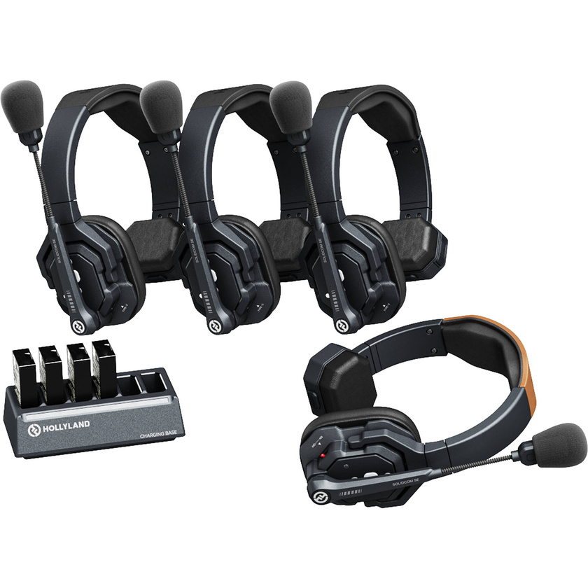 Hollyland Solidcom SE Global 4S 4-Person Full-Duplex Single-Ear Headset Intercom System (2.4 GHz)