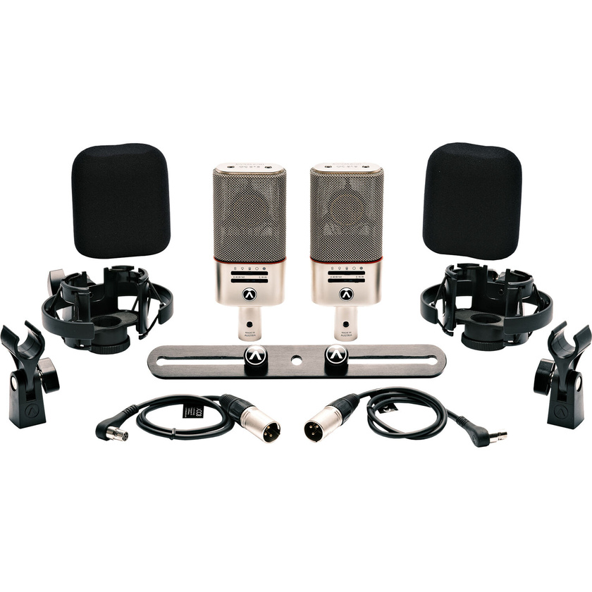 Austrian Audio OC818 Dual Set Plus Large-Diaphragm Multipattern Condenser Microphone (Pair, Silver)