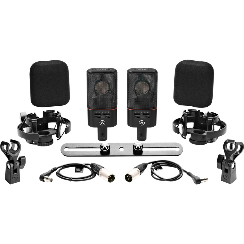 Austrian Audio OC818 Dual Set Plus Large-Diaphragm Multipattern Condenser Microphone (Pair, Black)