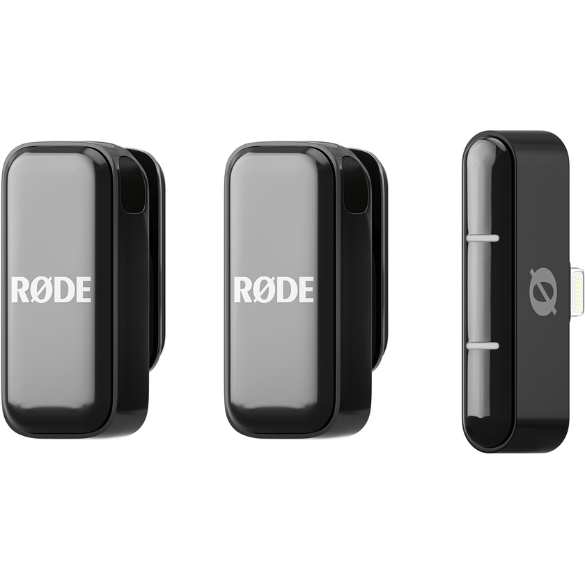 RODE Wireless Micro Ultra-Compact Wireless Microphone (Lightning, Black)
