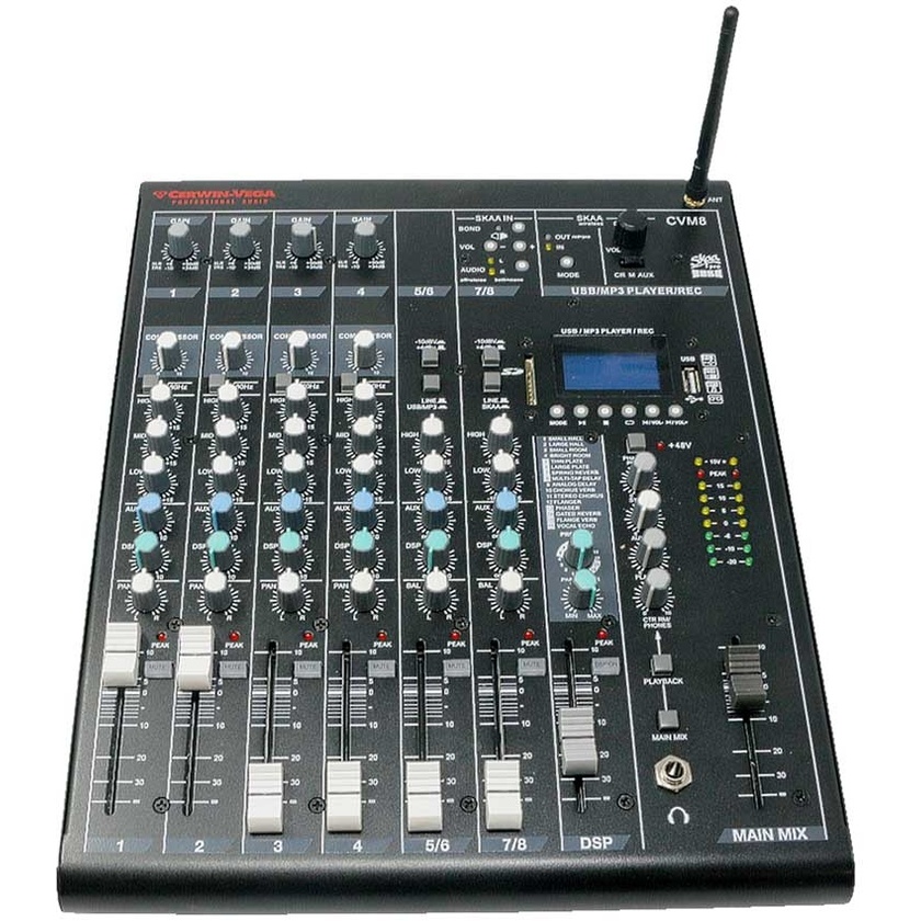 Cerwin Vega CVM8 8-Channel Mixer w/ BT
