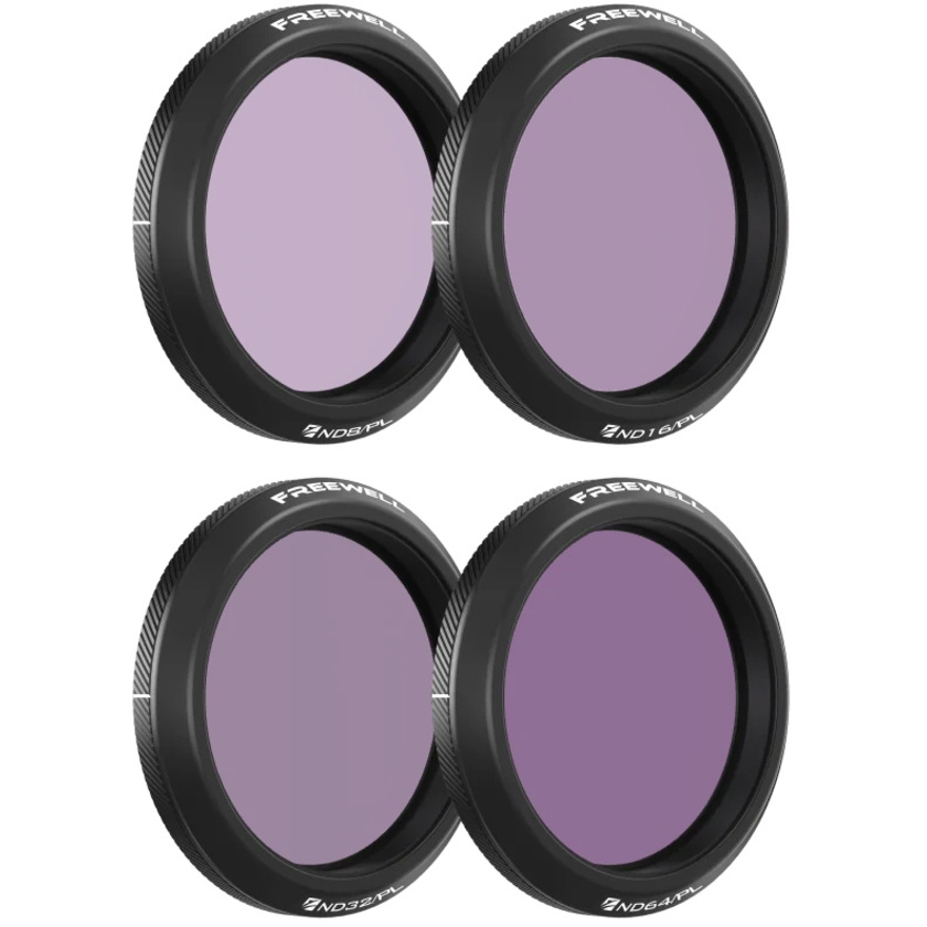 Freewell Bright Day Filter Kit for DJI Osmo Action 5 Pro (4-Pack)