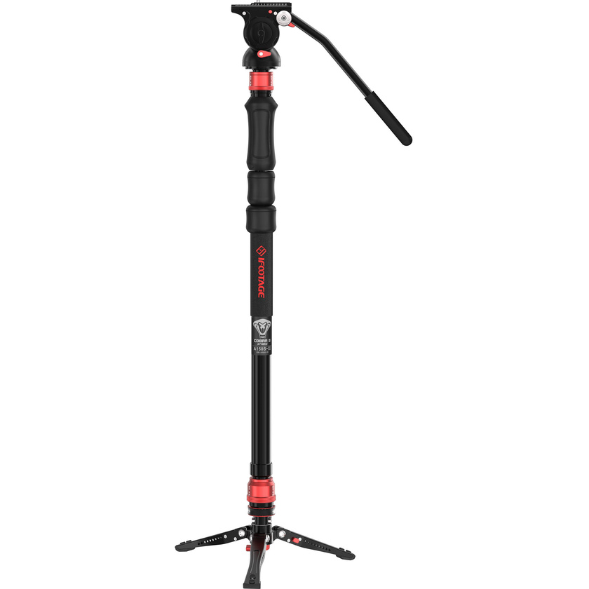 iFootage Cobra 3 Strike Aluminium Monopod with Low Profile Minipod Base and K5S Fluid Head
