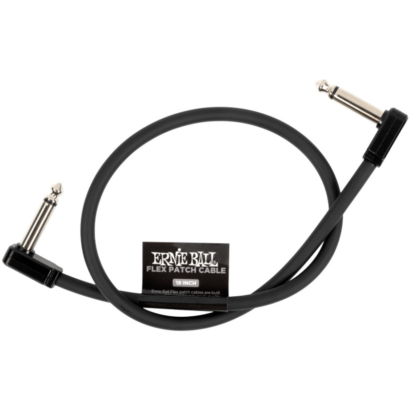 Ernie Ball Flex Single Patch Cable (18", Black)