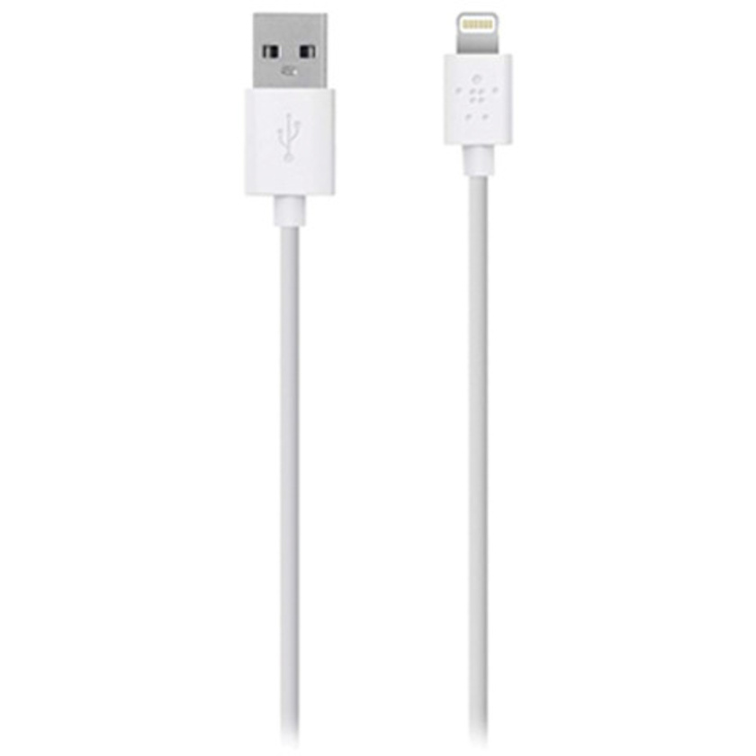 Belkin 6.6' Lightning to USB ChargeSync Cable (White)