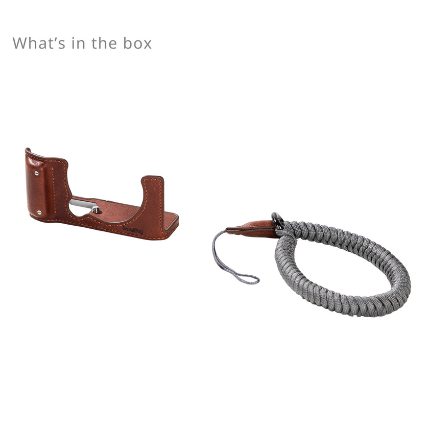 SmallRig 4880 Camera Leather Half Case Kit for FujiFilm X-M5 (Brown)