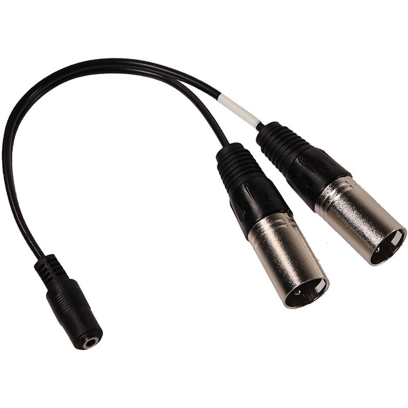 ALZO 3.5mm Female to Dual XLR Male Stereo Microphone Adapter Cord for Pro Camcorders (8")