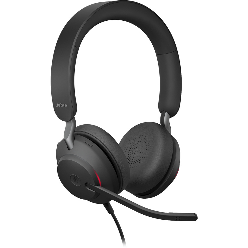 Jabra Evolve2 40 SE Stereo Wired On-Ear Headset (Unified Communications, USB-A, Black)