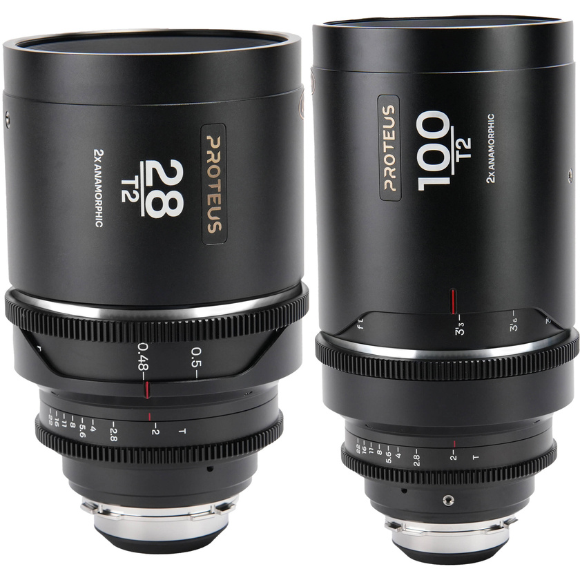 Laowa Proteus 2x Anamorphic 28 & 100mm T2 Lens Bundle (PL/EF, Feet, Silver Flare)