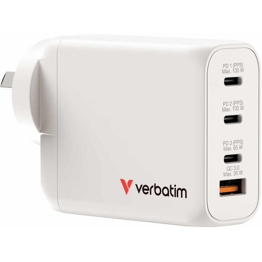 Verbatim 100W 4-Port GaN Wall Charger