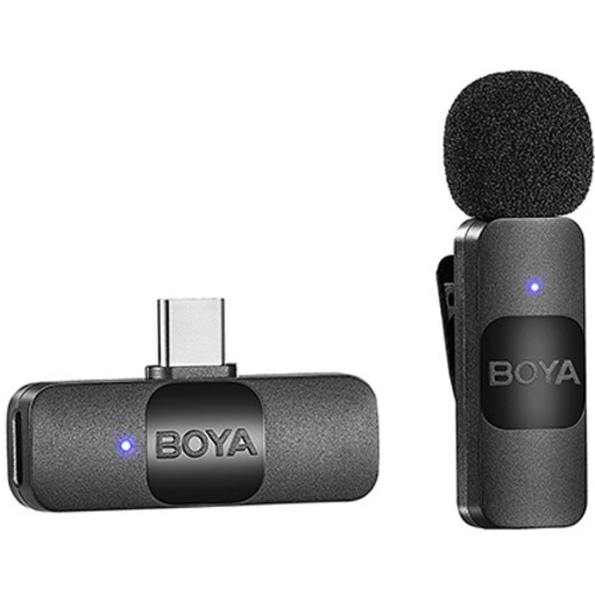 BOYA BY-V10 Ultracompact Wireless Microphone System with USB-C for Mobile Devices (2.4 GHz)