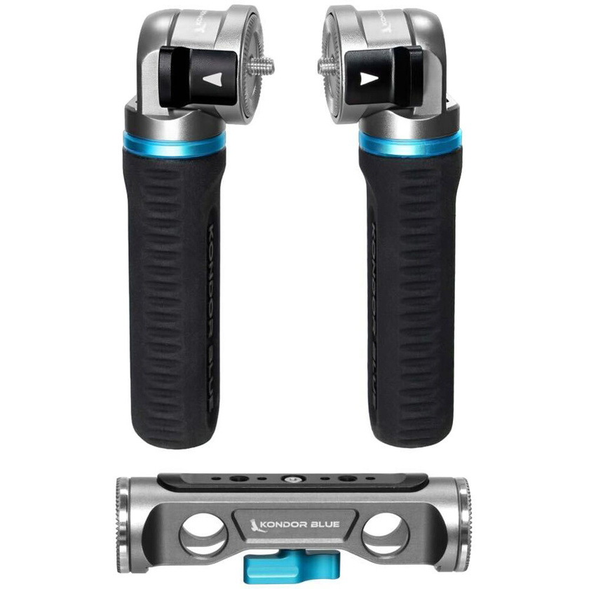 Kondor Blue Pro Pivot Rosette Grips & Dual-Rod Clamp Bundle (Space Grey)